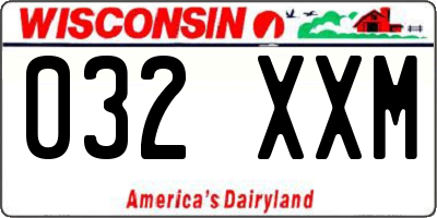 WI license plate 032XXM