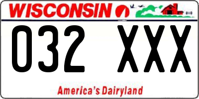 WI license plate 032XXX