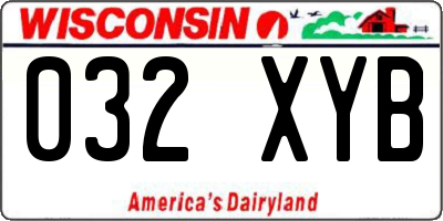 WI license plate 032XYB
