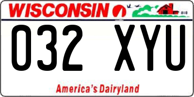 WI license plate 032XYU