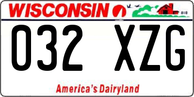 WI license plate 032XZG