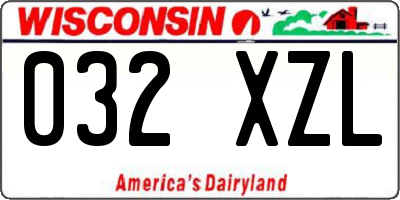 WI license plate 032XZL