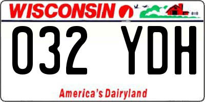 WI license plate 032YDH