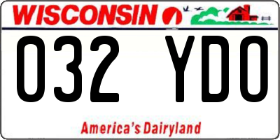 WI license plate 032YDO