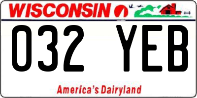 WI license plate 032YEB