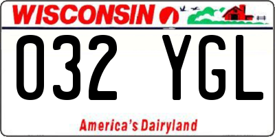 WI license plate 032YGL