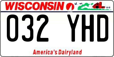 WI license plate 032YHD