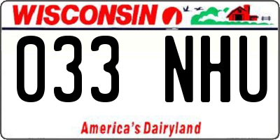 WI license plate 033NHU