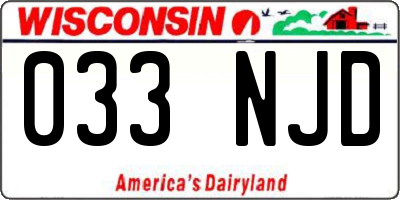 WI license plate 033NJD