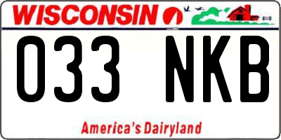 WI license plate 033NKB