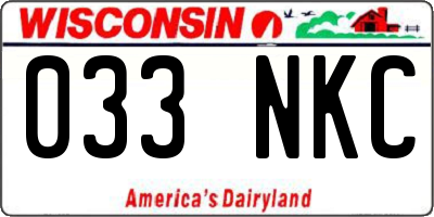 WI license plate 033NKC