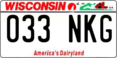 WI license plate 033NKG
