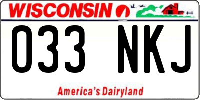 WI license plate 033NKJ