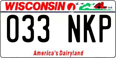 WI license plate 033NKP