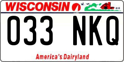 WI license plate 033NKQ