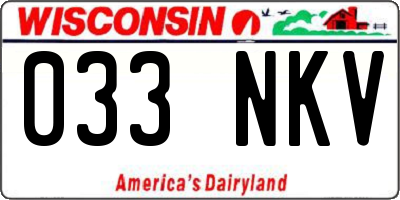 WI license plate 033NKV