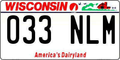WI license plate 033NLM