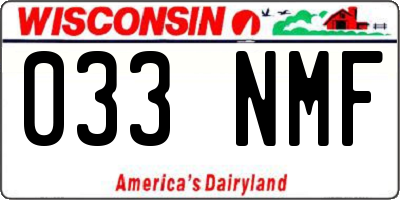 WI license plate 033NMF