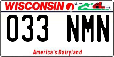 WI license plate 033NMN