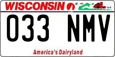 WI license plate 033NMV