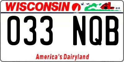 WI license plate 033NQB