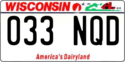 WI license plate 033NQD