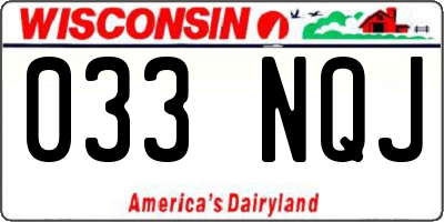 WI license plate 033NQJ
