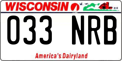 WI license plate 033NRB