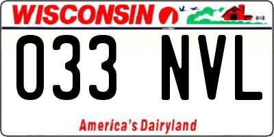 WI license plate 033NVL