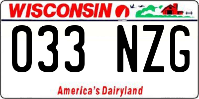 WI license plate 033NZG