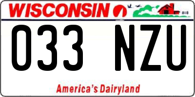 WI license plate 033NZU