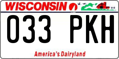 WI license plate 033PKH