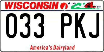 WI license plate 033PKJ