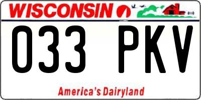 WI license plate 033PKV