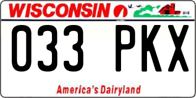 WI license plate 033PKX