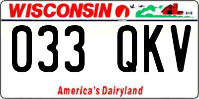WI license plate 033QKV