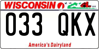 WI license plate 033QKX