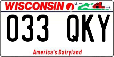 WI license plate 033QKY