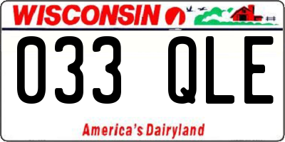 WI license plate 033QLE