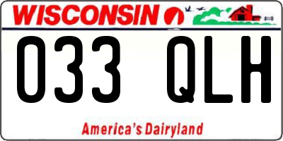 WI license plate 033QLH