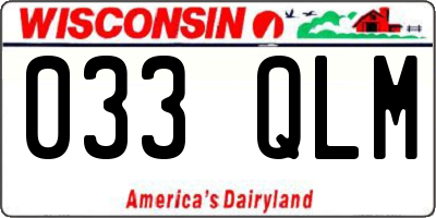 WI license plate 033QLM