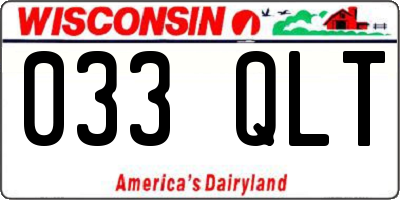 WI license plate 033QLT