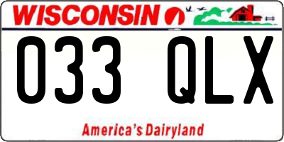 WI license plate 033QLX