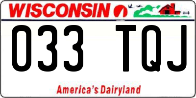 WI license plate 033TQJ