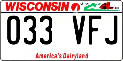 WI license plate 033VFJ