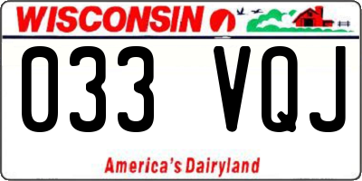 WI license plate 033VQJ