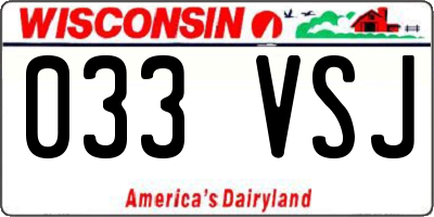 WI license plate 033VSJ
