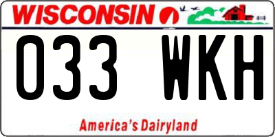 WI license plate 033WKH