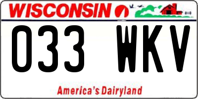 WI license plate 033WKV