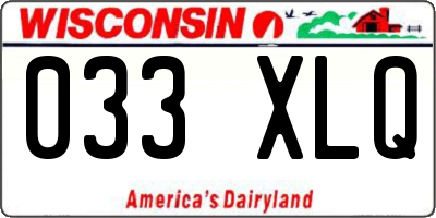WI license plate 033XLQ